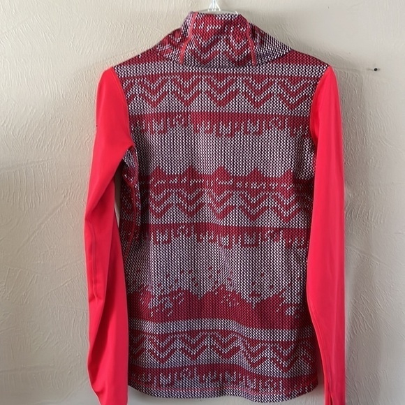Nike Pro dry fit turtleneck long sleeves solid red sleeves red pattern size L - Picture 6 of 12